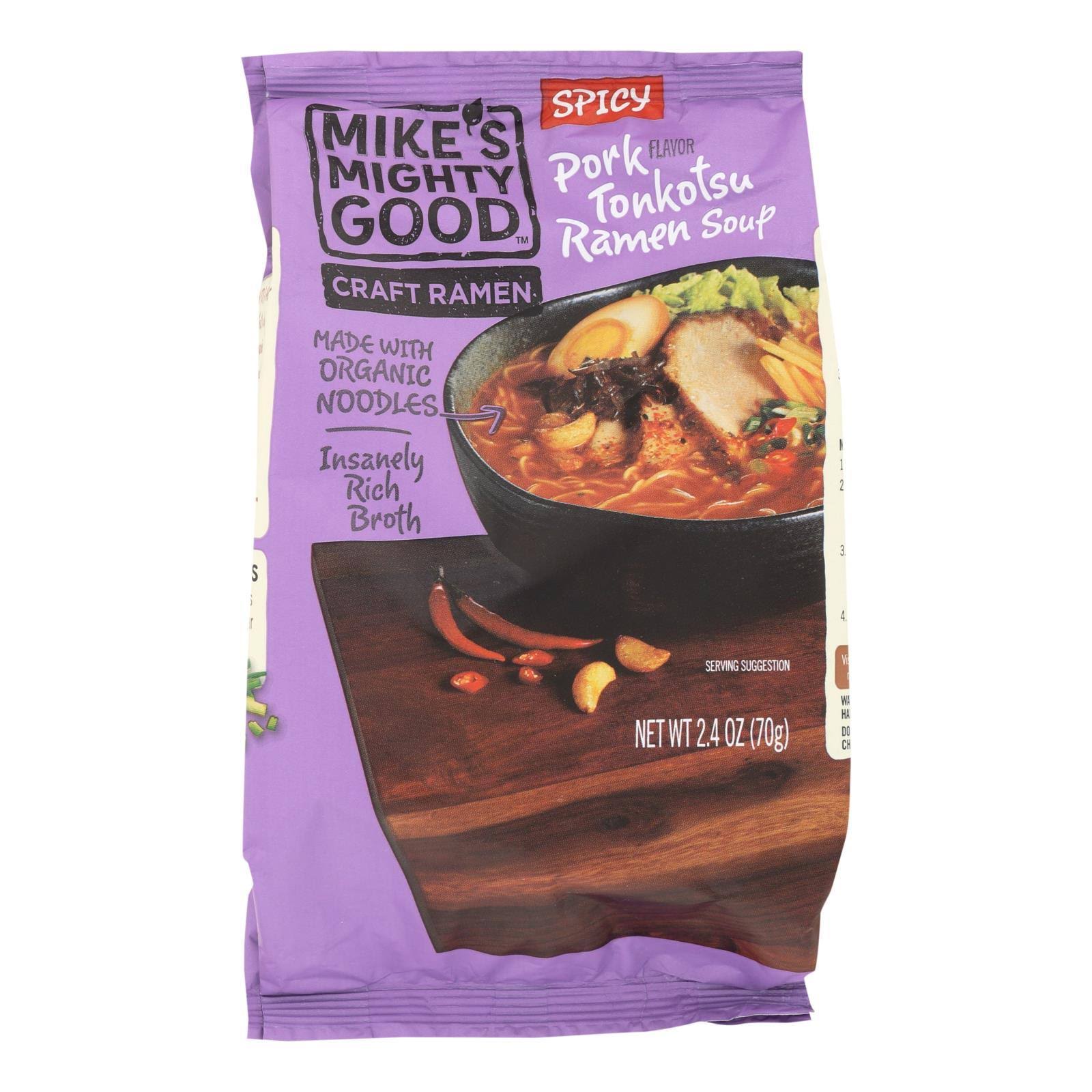 Mikes Mighty Good Ramen Soup, Pork Tonkotsu, Spicy - 2.4 oz