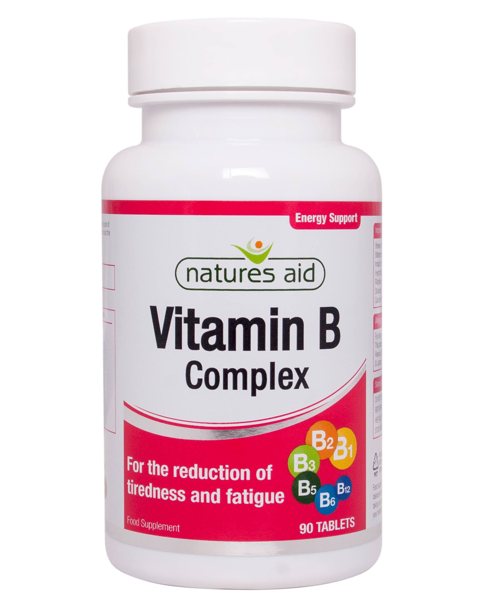 Natures Aid Vitamin B Complex Food Supplement - 90 Tablets