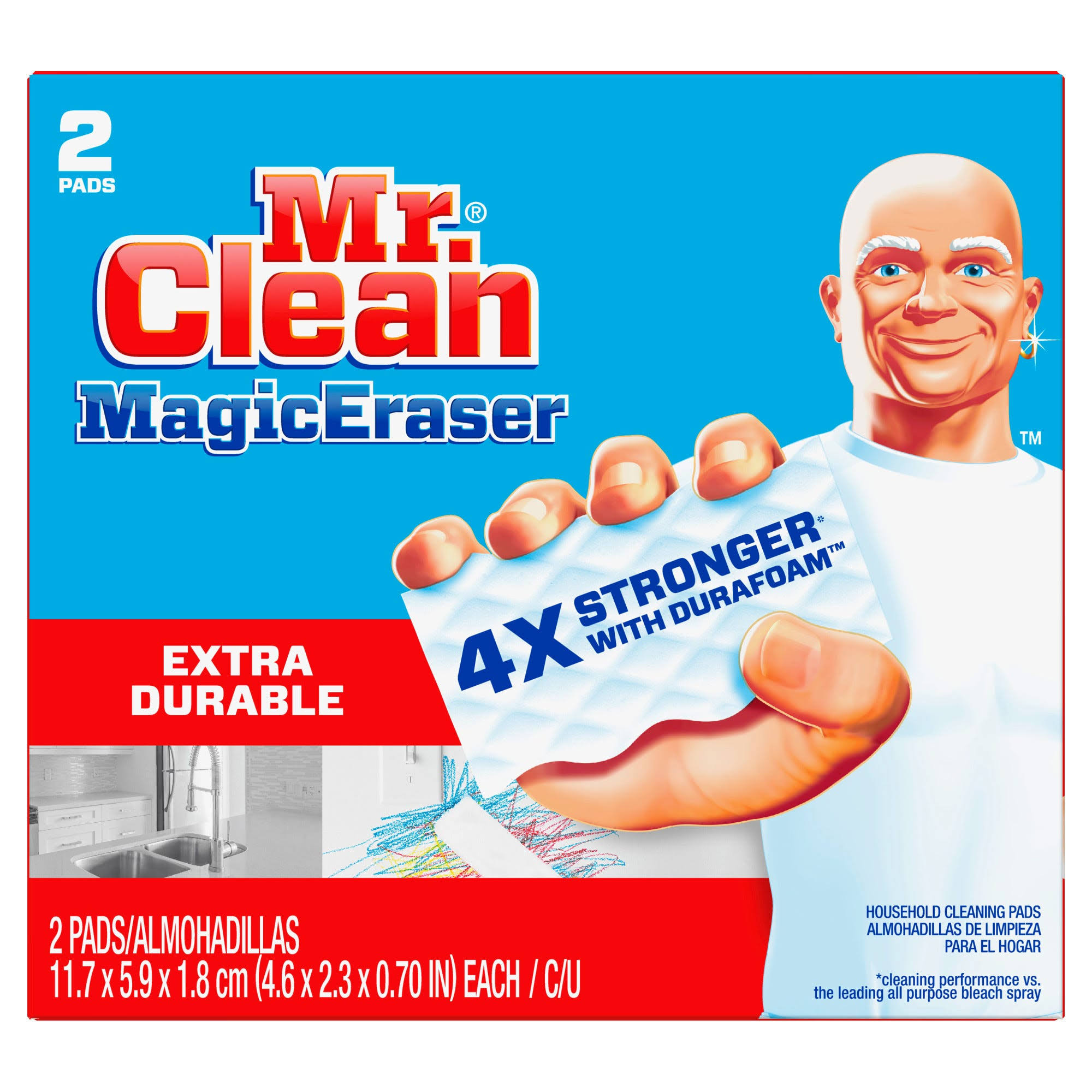 Mr. Clean Magic Eraser Extra Durable Household Cleaning Pads - 2 Pads