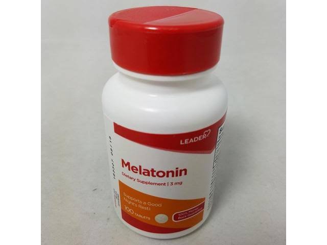 Leader Melatonin Tablets - 3mg 100 Count