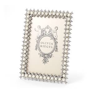 Olivia Riegel Crystal and Pearl Photo Frame - 4" x 6"