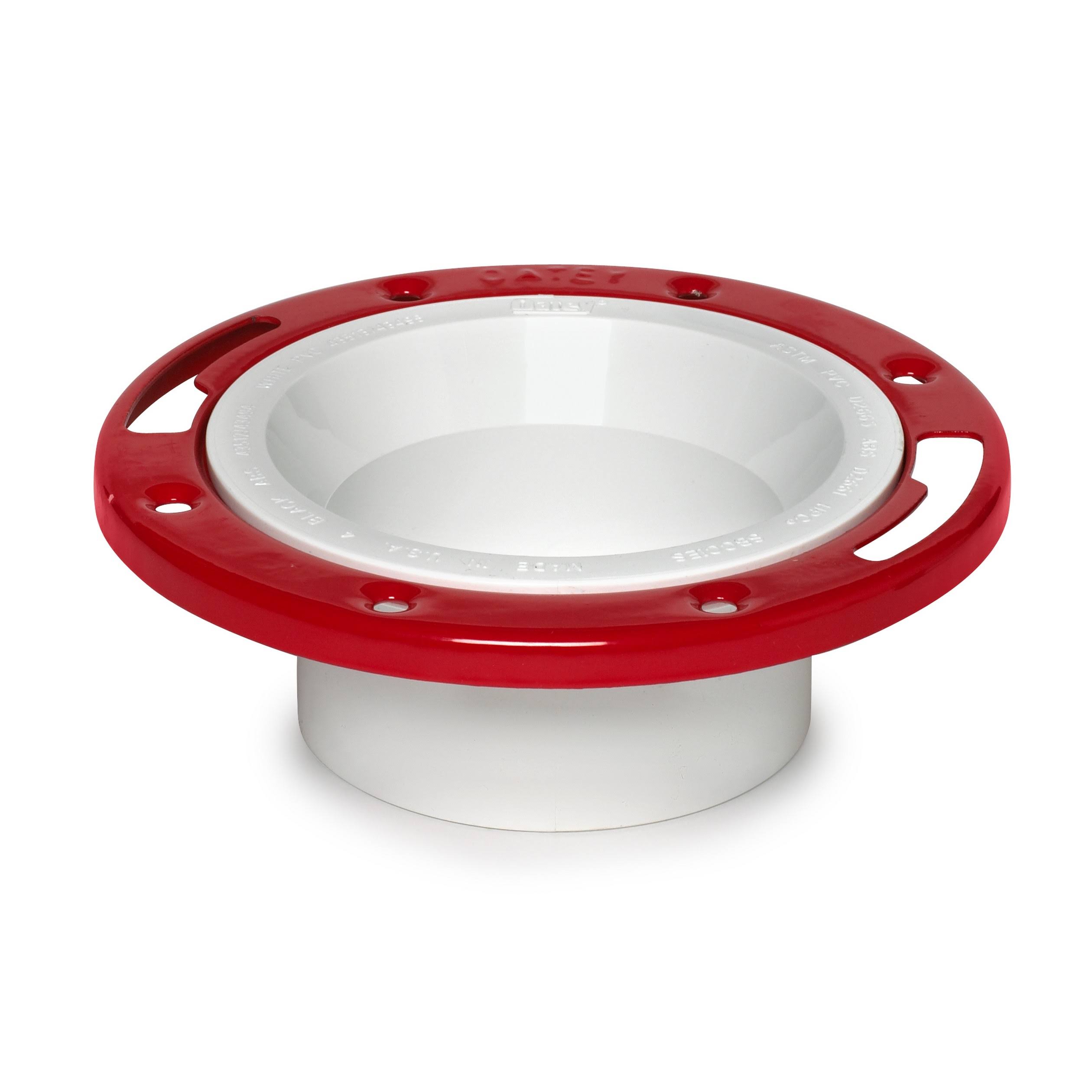 Oatey 43513 PVC Flange - with Metal Ring, 4"