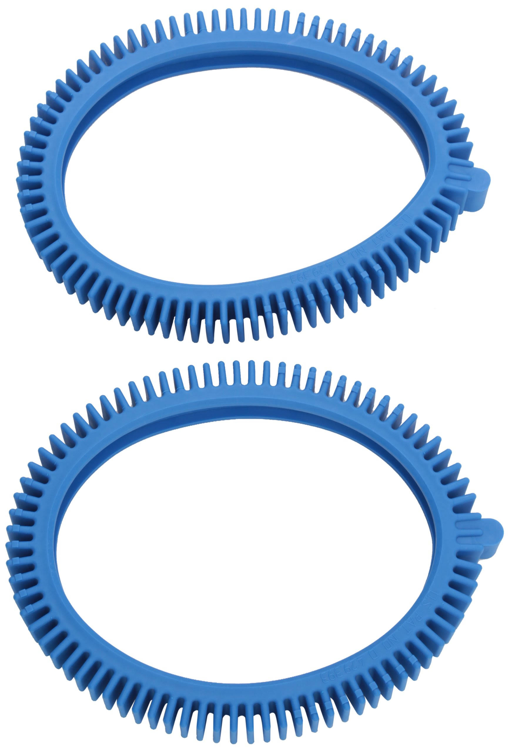 Poolvergnuegen 896584000-143 Front Tire Kit - with Super Hump Replacement for Select Pool Cleaners, 2pk, Blue