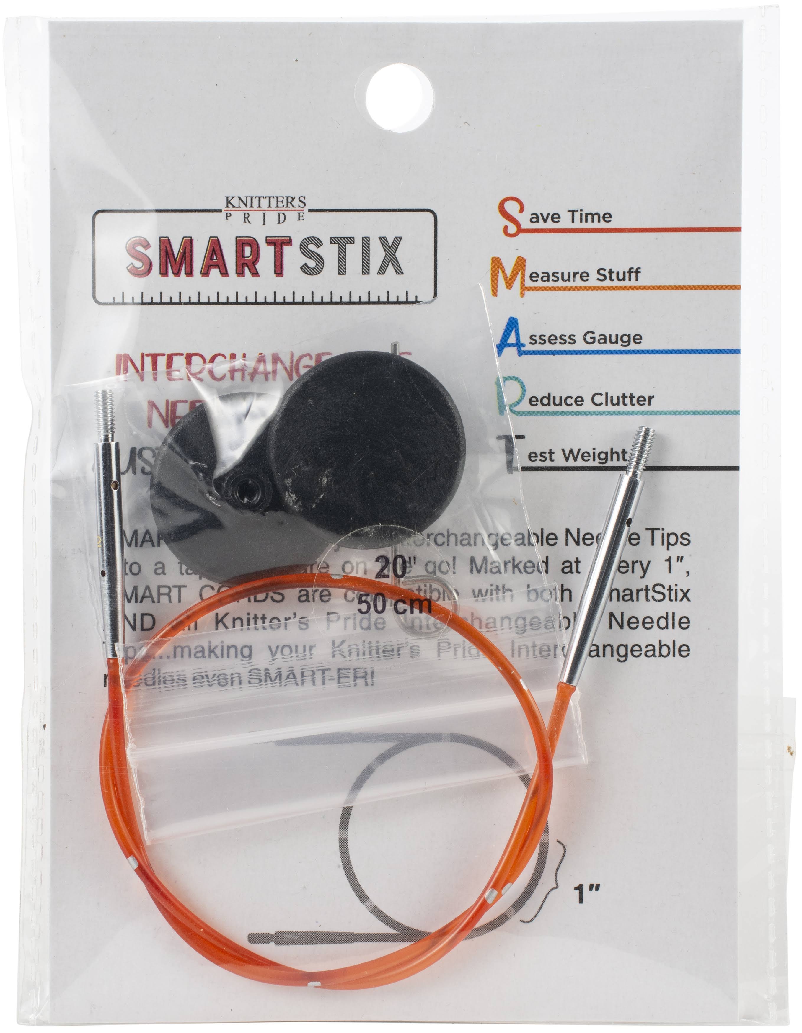 Knitter's Pride SmartStix 20 in. Smart Cords 12 in. Red