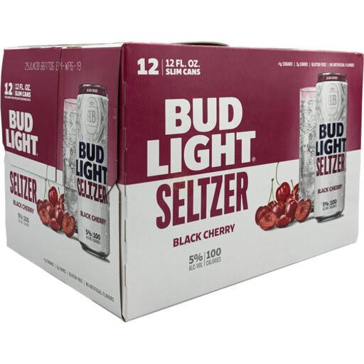 Bud Light Seltzer, Black Cherry - 12 pack, 12 fl oz cans