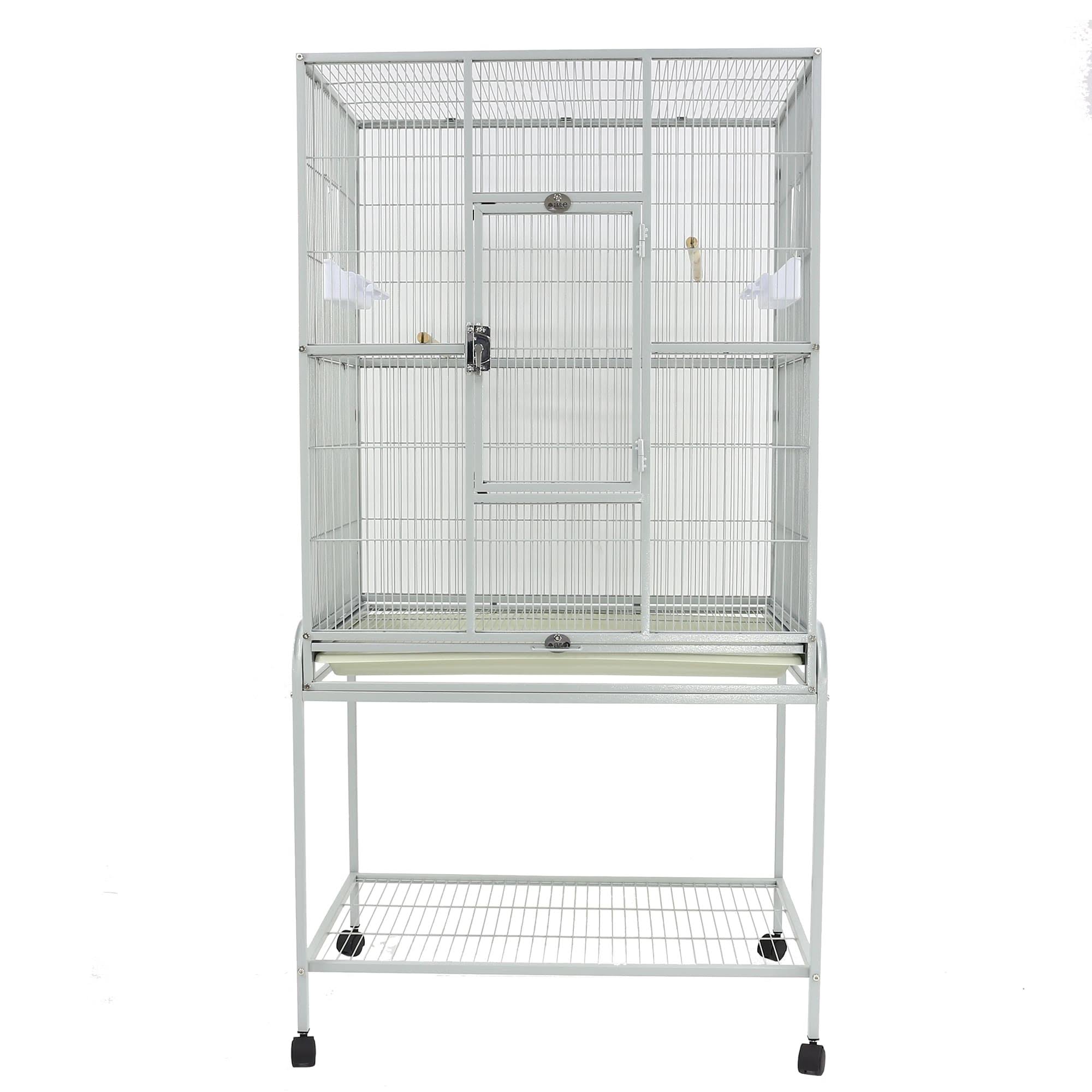 A&E Cage Co 31 inchx20 inch Flight Cage & Stand- Platinum