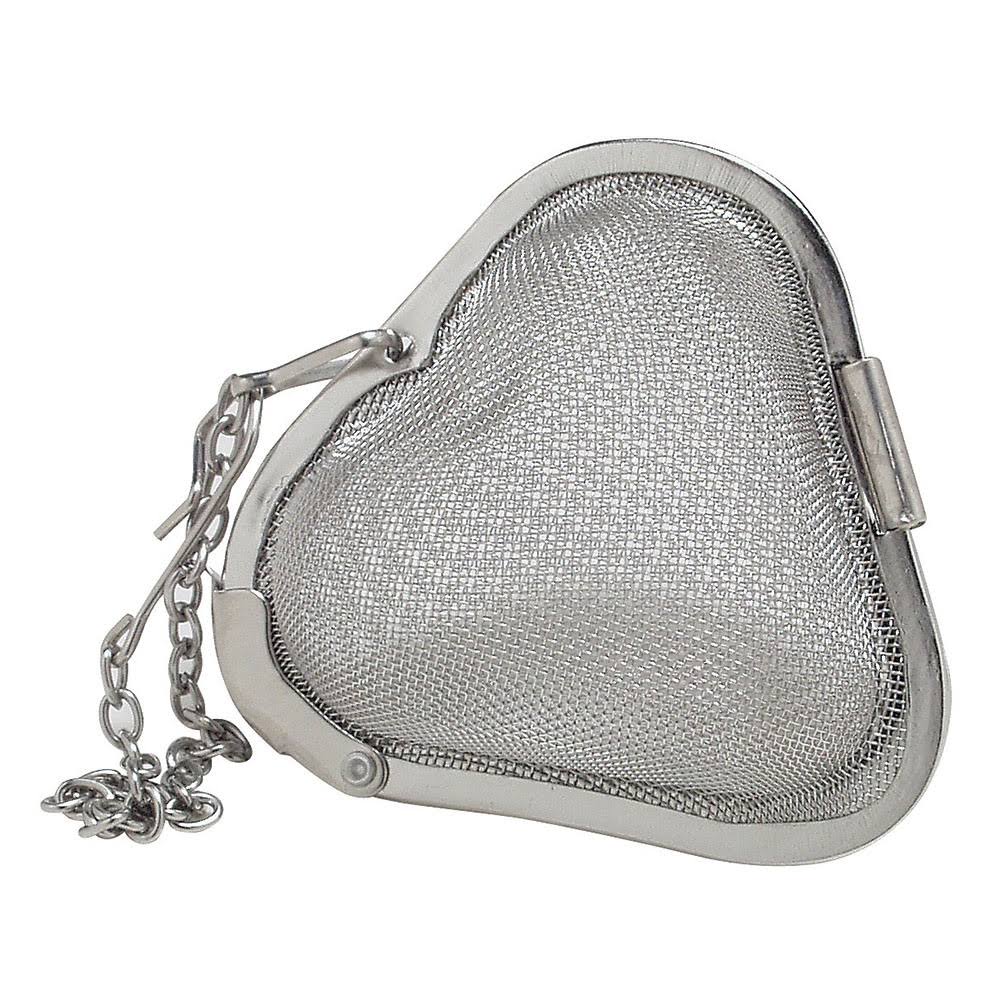 Accessories 235104 2" Stainless Steel Mesh Heart Shaped Tea Spice Infuser