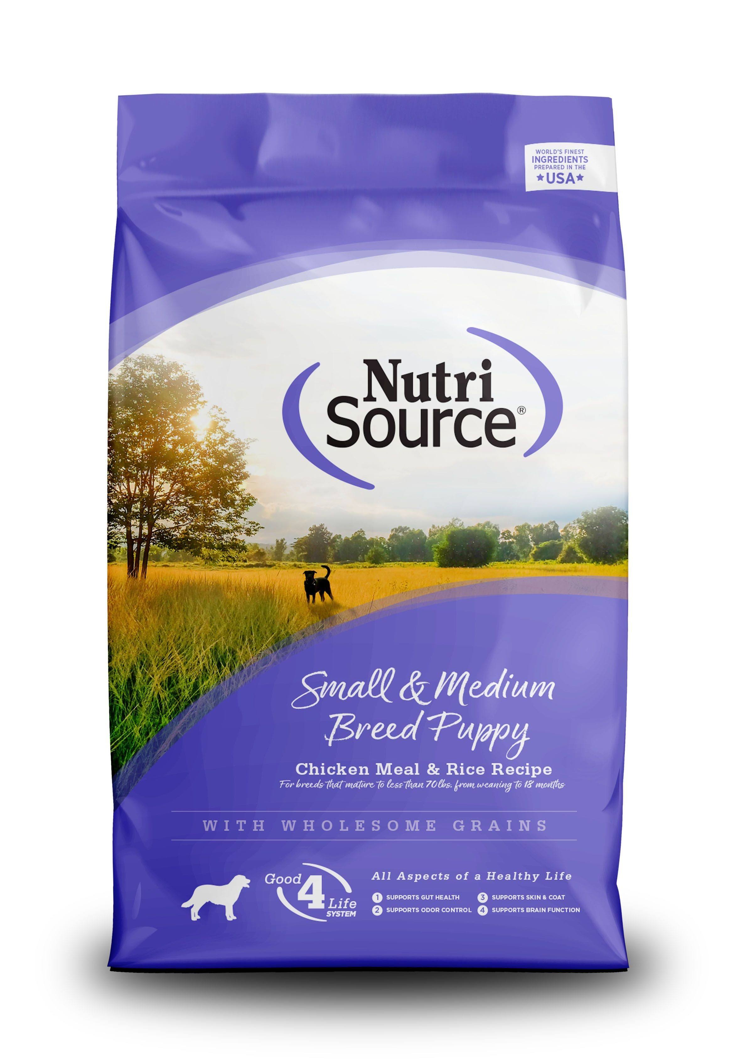 NutriSource Chicken & Rice Small/Medium Breed Puppy Dry Dog Food 30lb