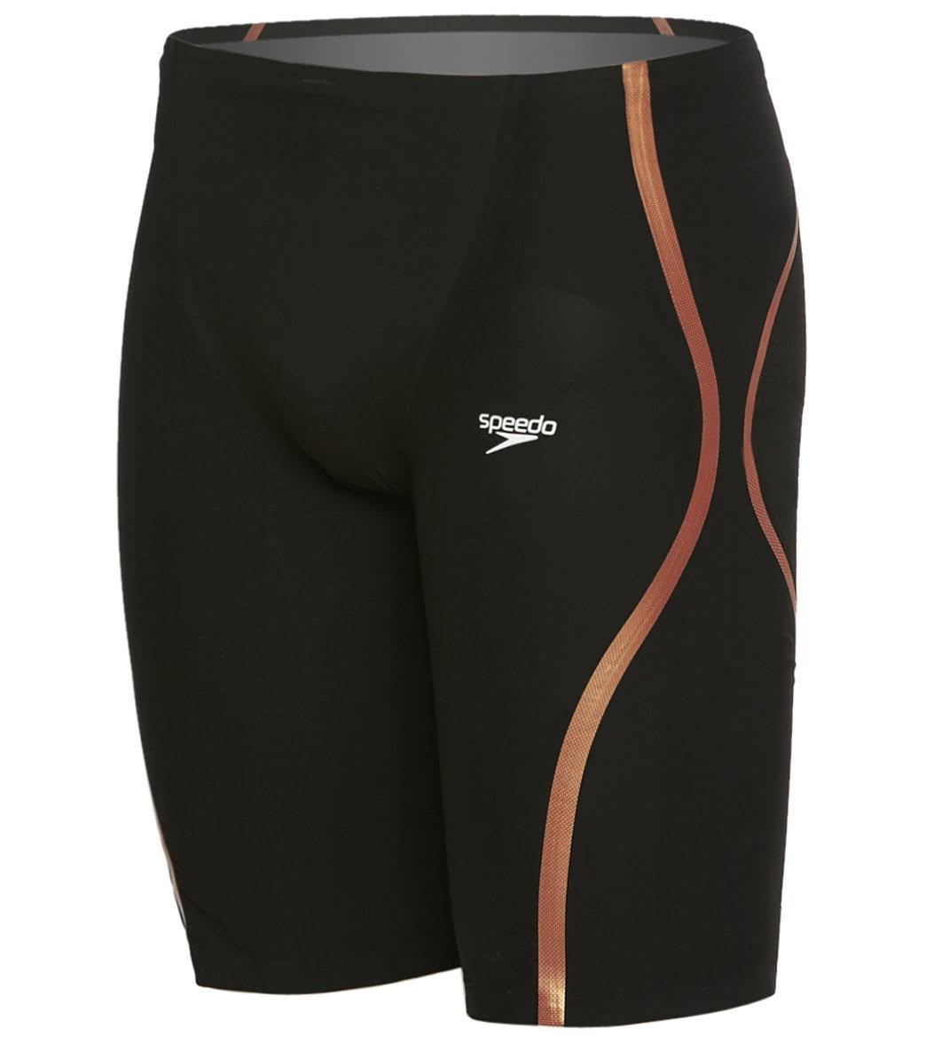 Speedo Men's Fastskin LZR Pure Intent Jammer Tech Suit Swimsuit - Black/Rose Gold 25 | Nylon/Lycra - Swimoutlet.com