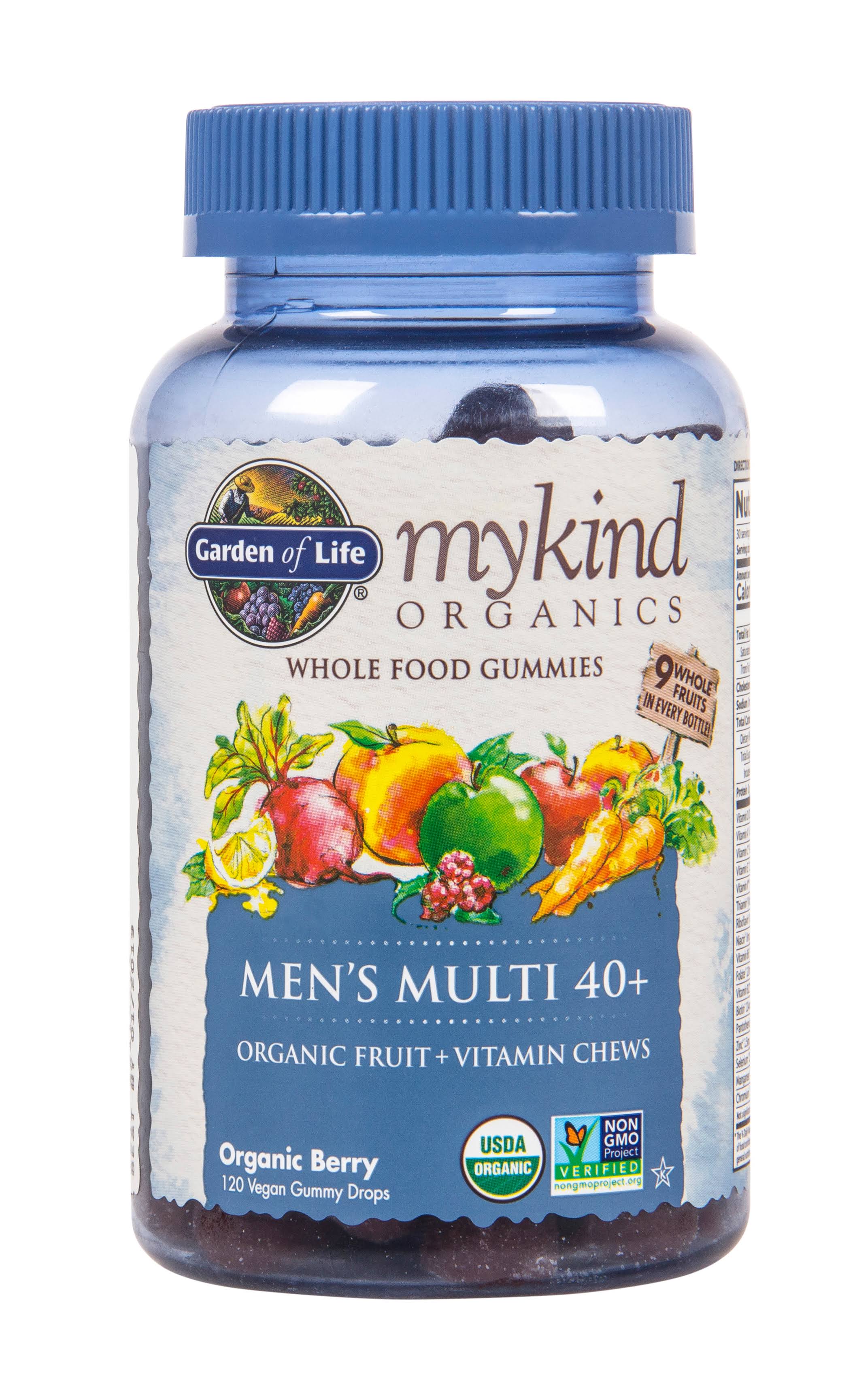 Garden of Life Mykind Organics Men's Multi 40 Dietary Supplement - Berry, 120ct