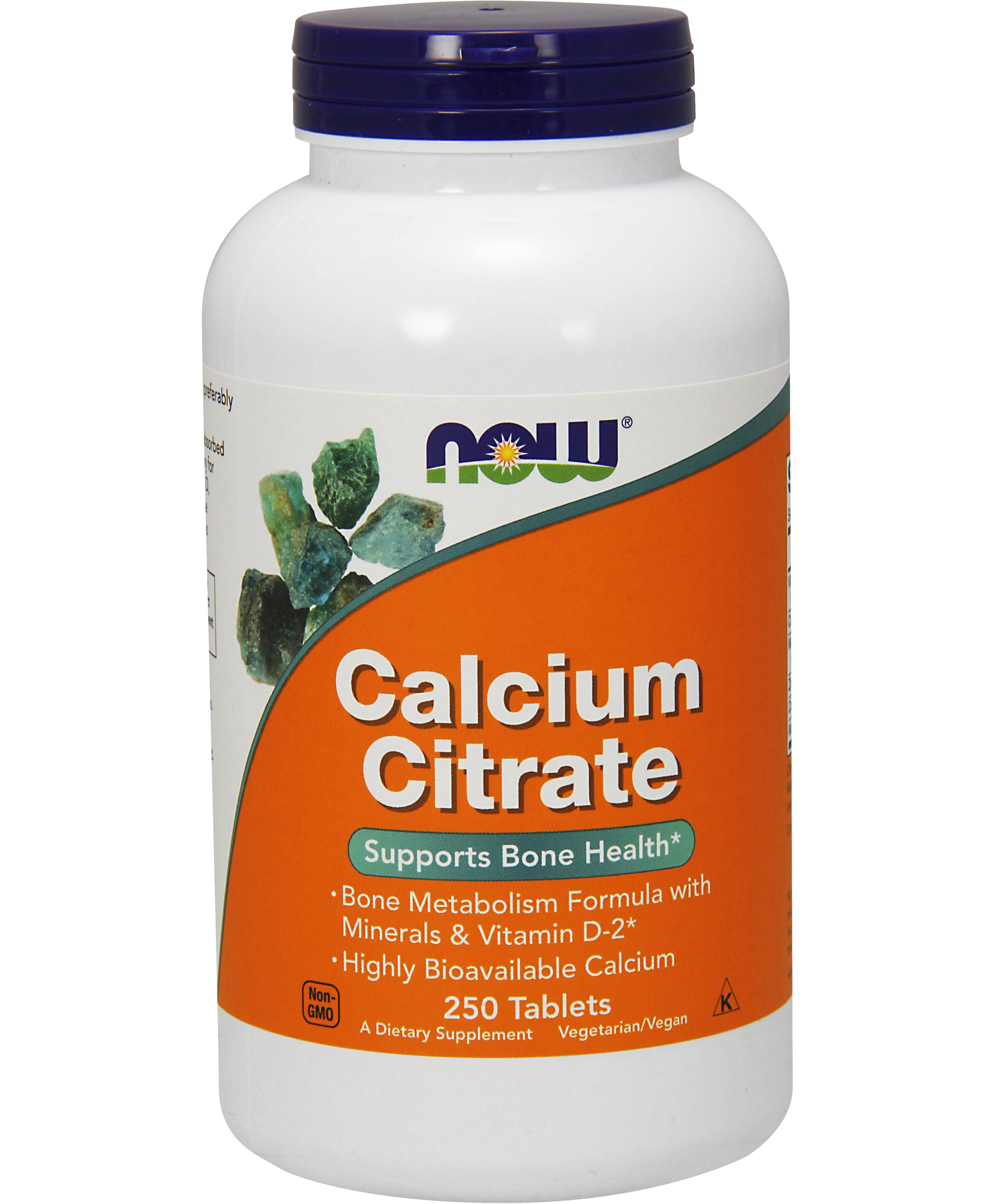 Now Foods Calcium Citrate - 600mg, 250 Tablets