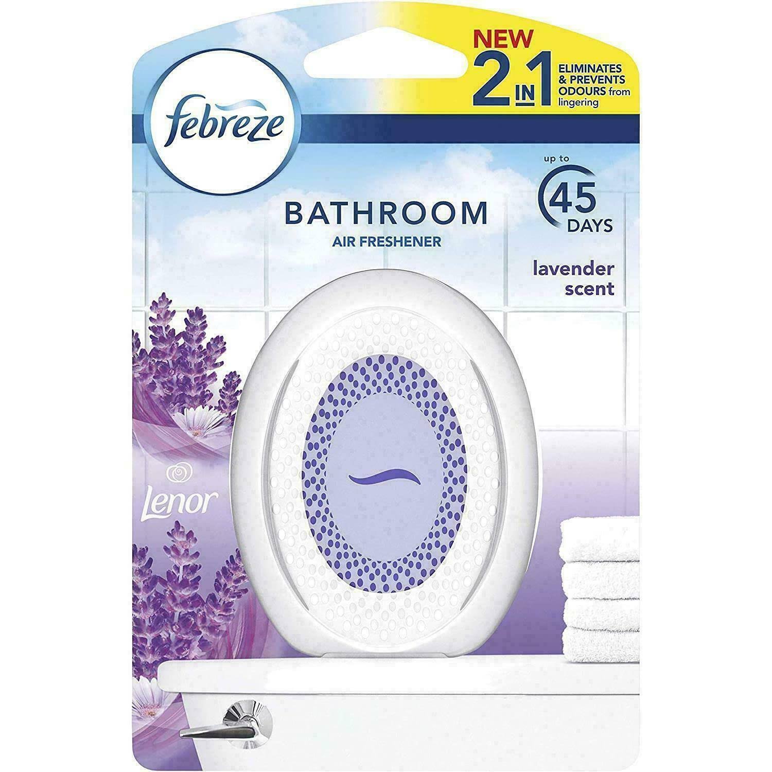 Febreze Bathroom Air Freshener 7.2g - Lasts Up To 45 Days, Fresh Scent, Lavender