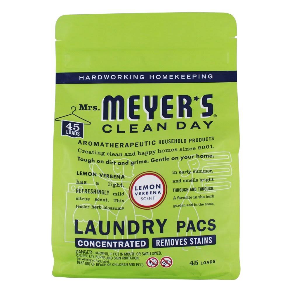 Mrs. Meyers Laundry Pacs, Lemon Verbena, 45 Ct