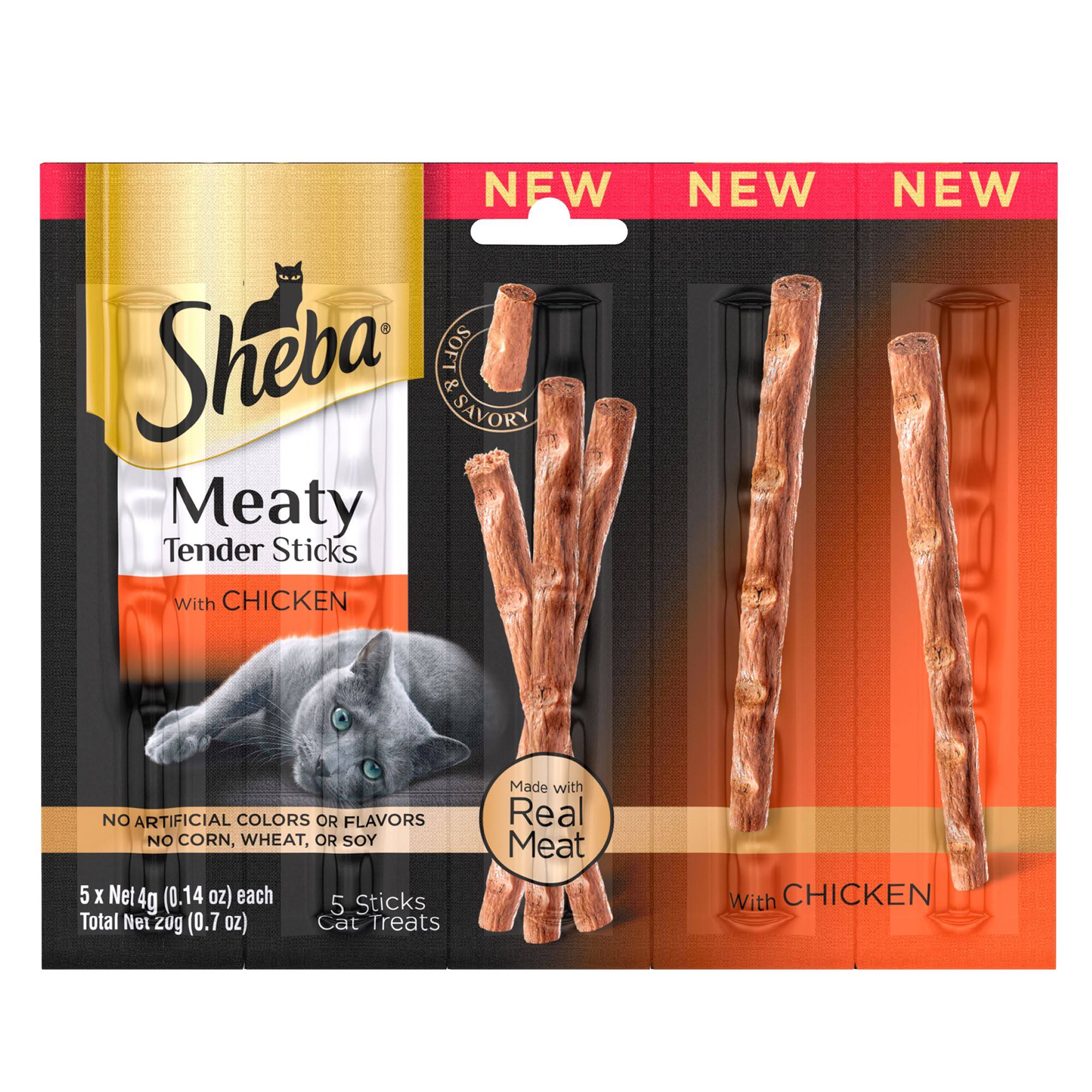 Sheba Meaty Tender Sticks - With Chicken, 5ct, 20g