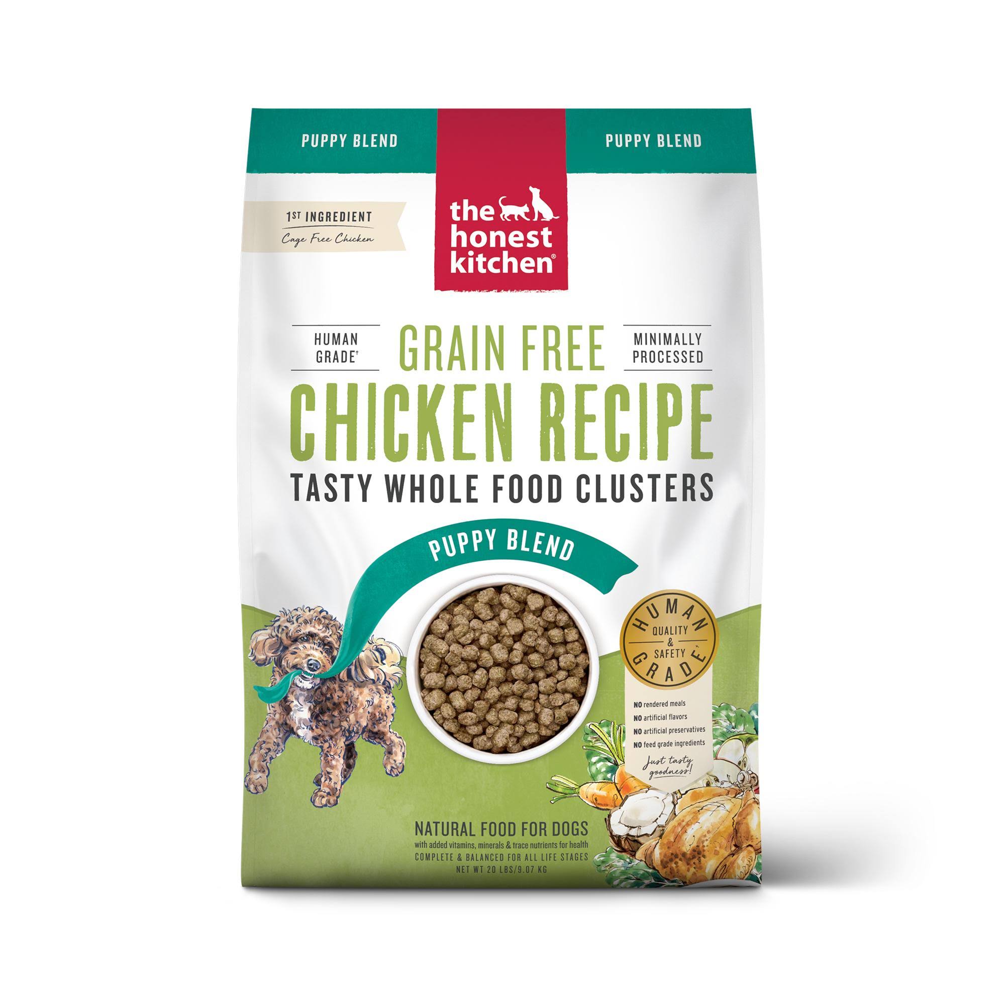 The Honest Kitchen Whole Food Clusters Chicken Puppy Grain-Free Dry Dog Food, 20-lb