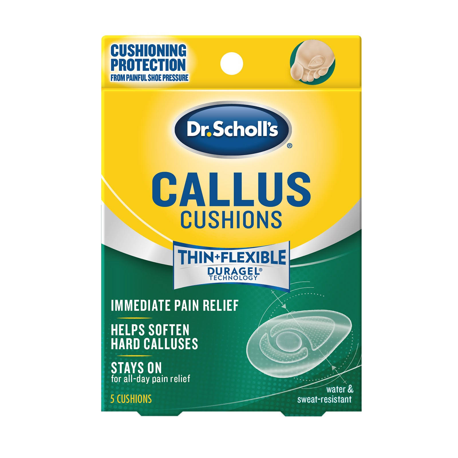 Dr. Scholl's Callus Cushions with Duragel Technology 5 Count