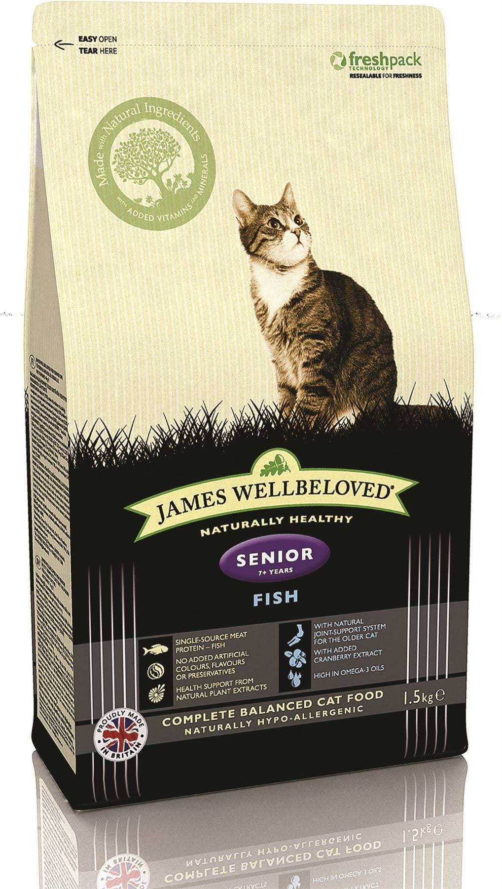 James Wellbeloved Fish Senior Dry Cat Food - 1.5kg