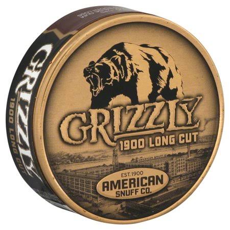 Grizzly Snuff, Moist, Long Cut, Premium Natural - 1.2 oz