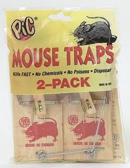 Pic Wood Mouse Traps - 2 Pieces