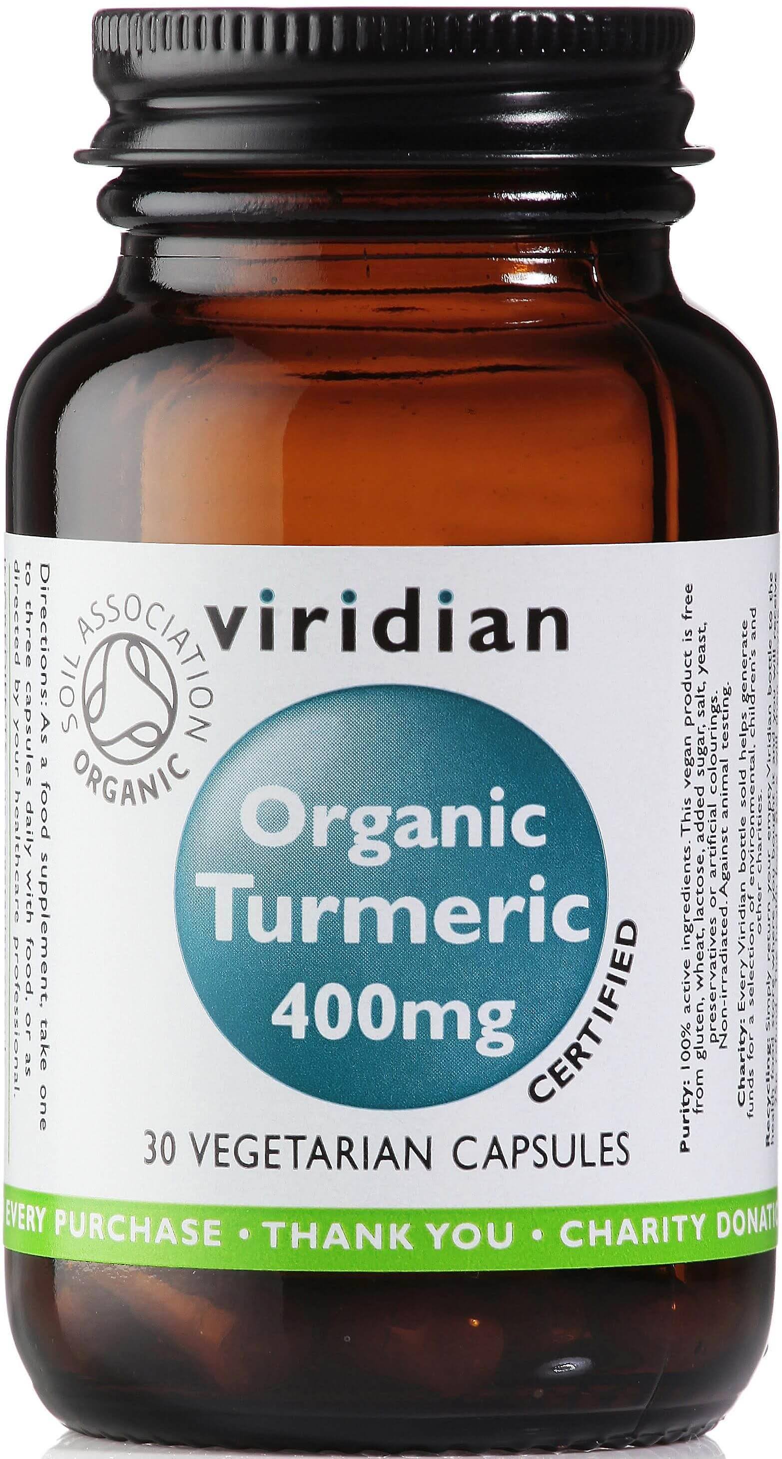 Viridian Organic Turmeric - 400mg, 30 capsules