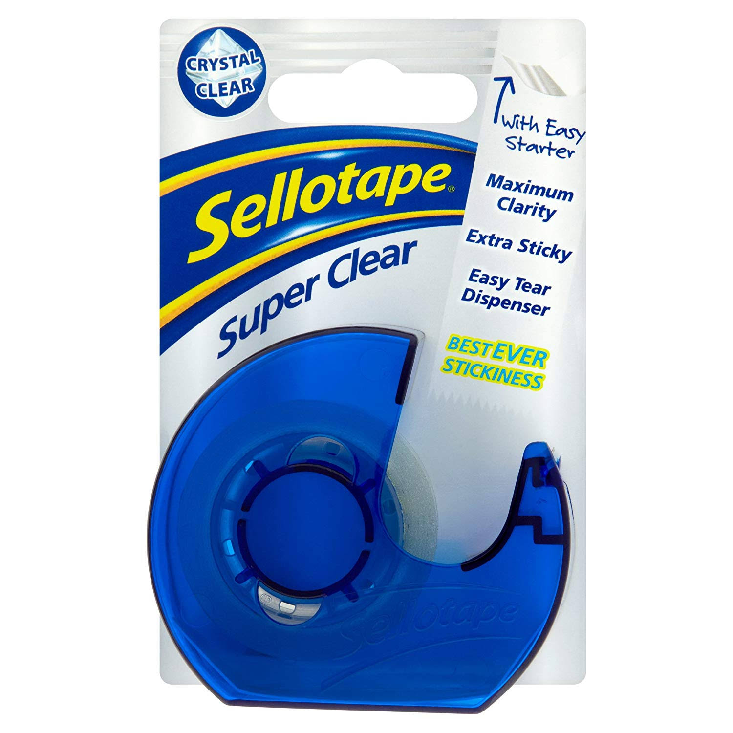 Sellotape Super Clear Tape & Dispenser - 18mm x 15m