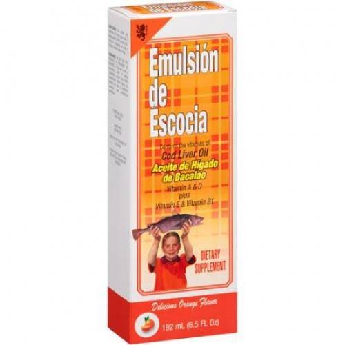 Emulsión de Escocia Dietary Supplement - 6.5oz, Delicious Orange Flavor