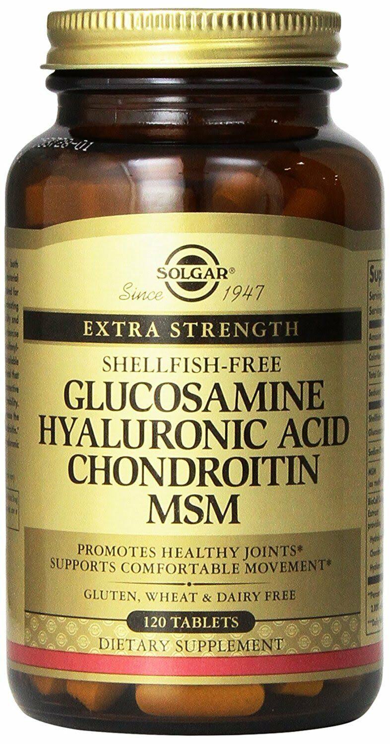 Solgar Glucosamine Hyaluronic Acid Chondroitin MSM Supplement - 120 Tablets