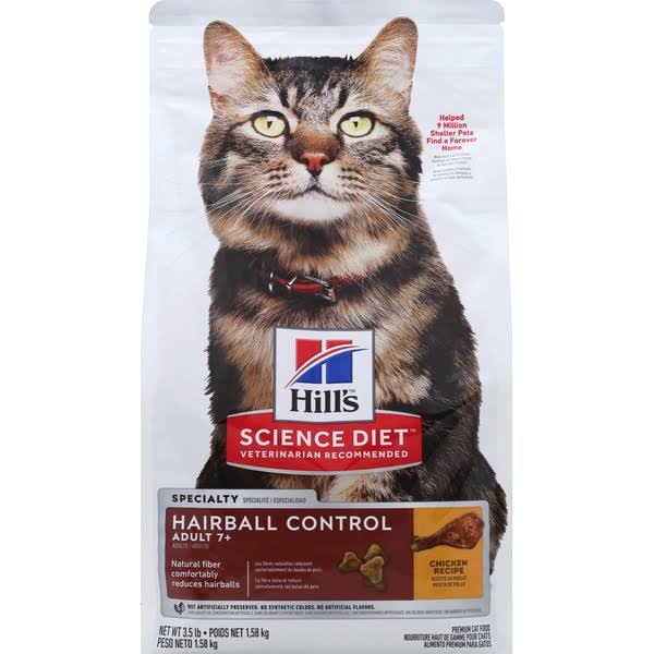 Hill's Science Diet Hairball Control Premium Natural Cat Food - Chicken Recipe