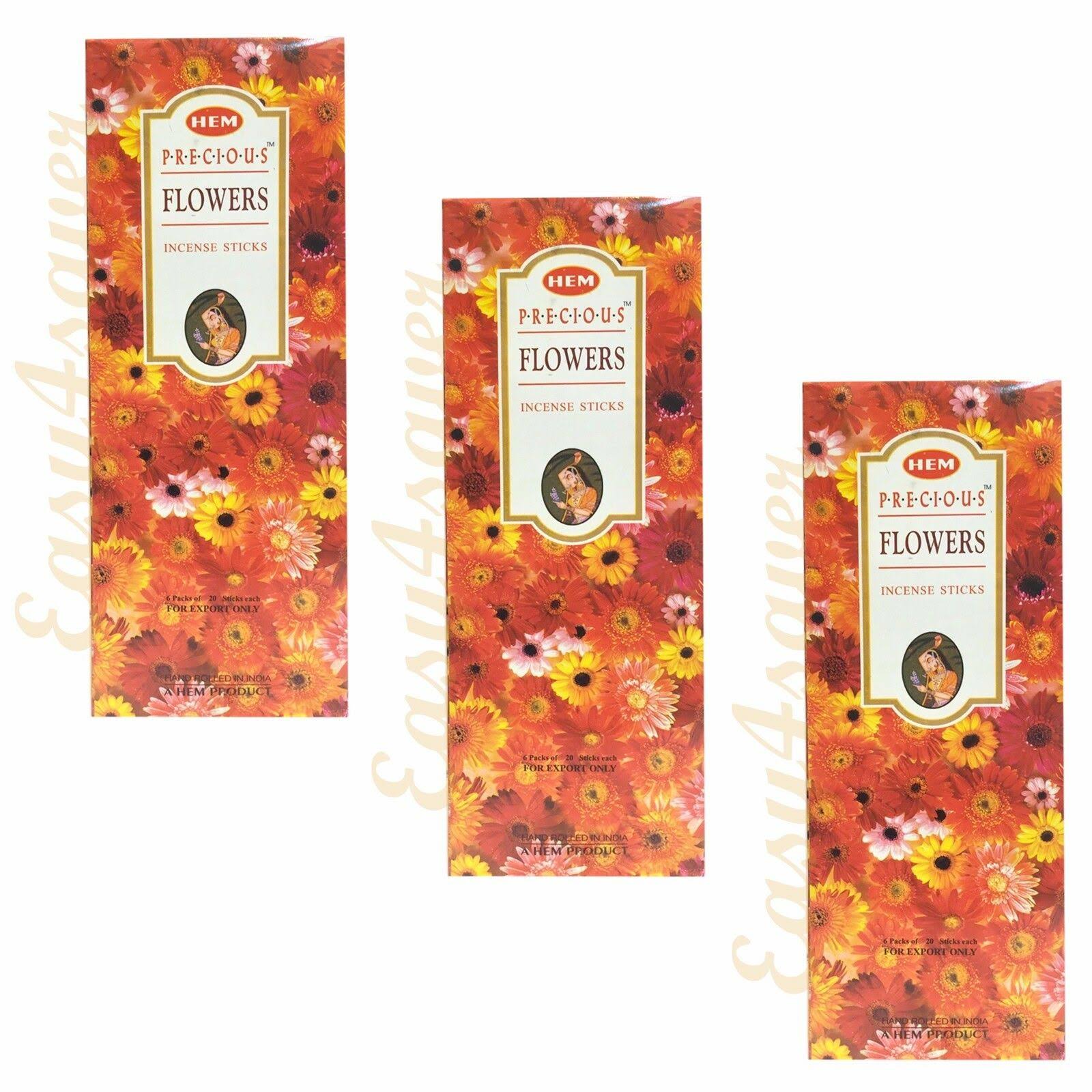 Hem Precious Flower Incense Sticks Pack of 3 (60 Sticks) - 001657