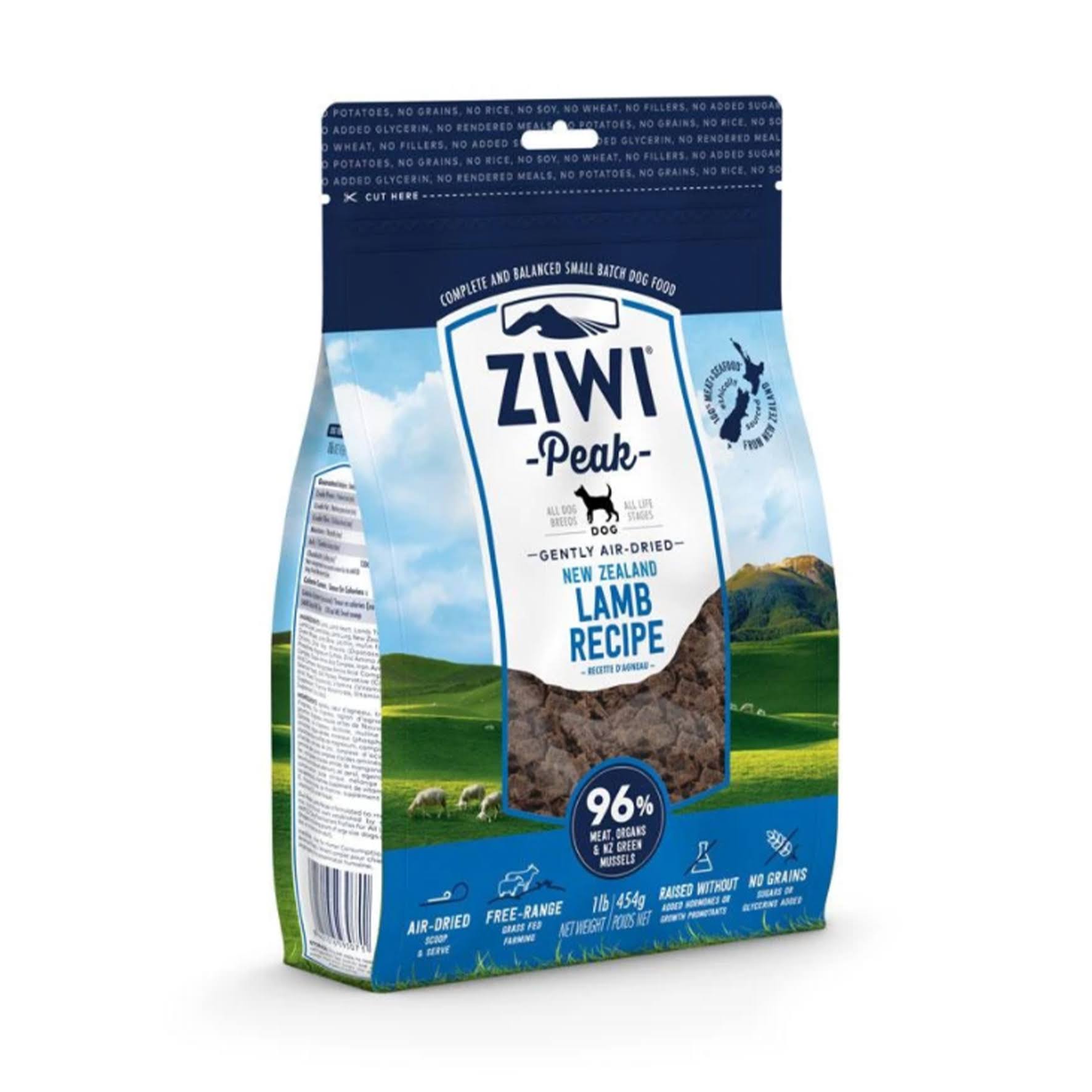 Ziwi Peak Air Dried Dog Food - Lamb, 2.2lbs