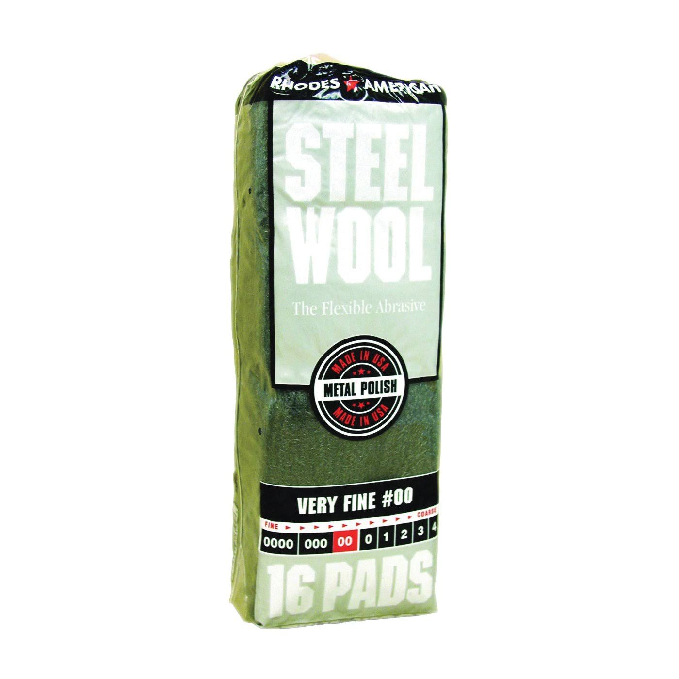 Homax Steel Wool #00 Grit Very Fine Gray - pack of 16 106602-06