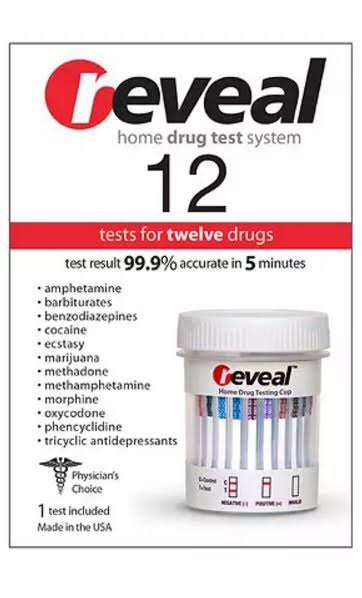 Reveal 12 Panel Multi-Drug at Home Test Kit, Tests for 12 Drugs