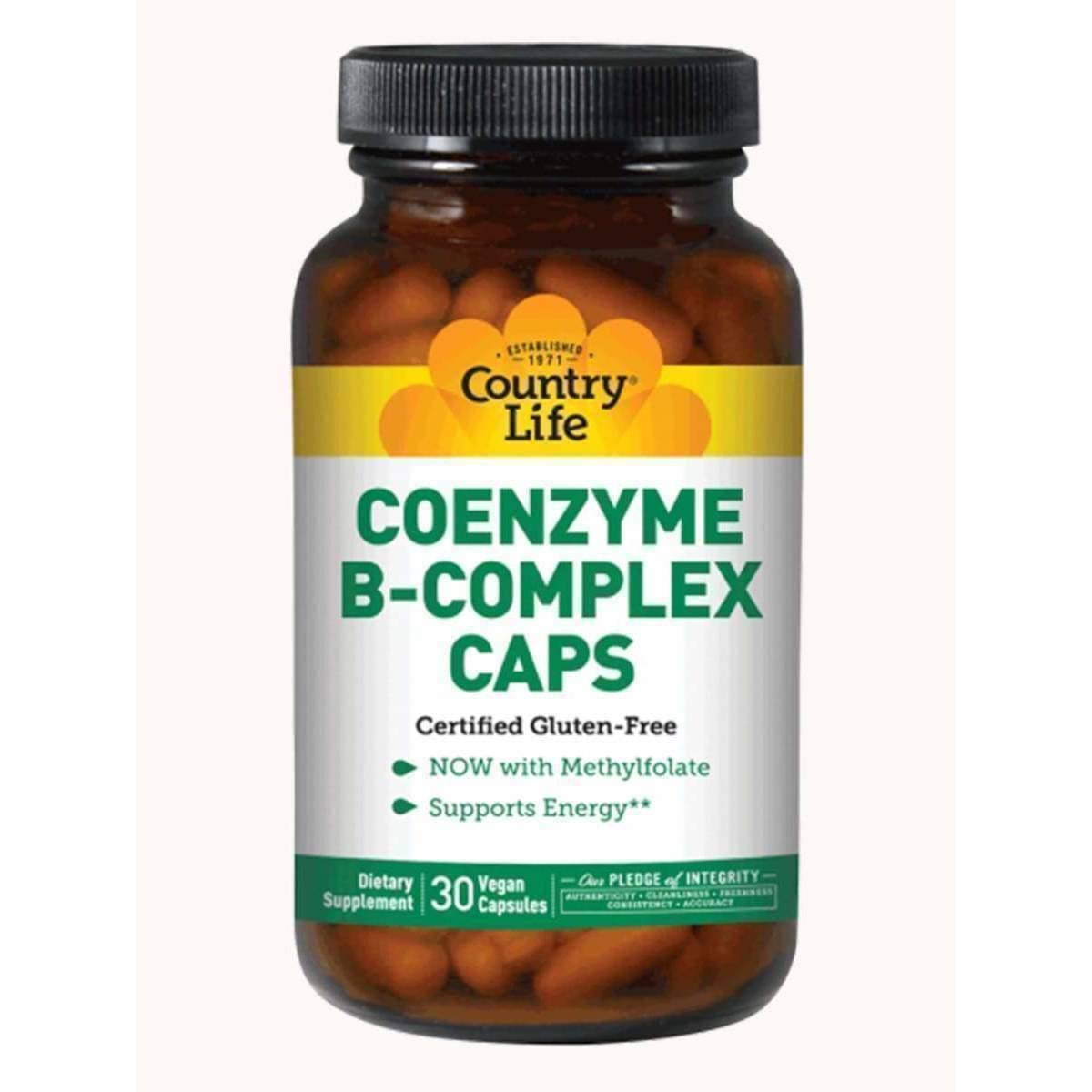 Country Life Coenzyme B-Complex Caps - 30 Vegetarian Capsules