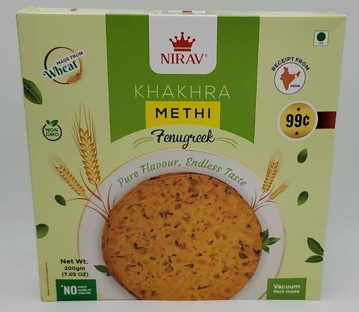 Nirav (No Onion No Garlic No Hing) Methi Khakhra 200gm