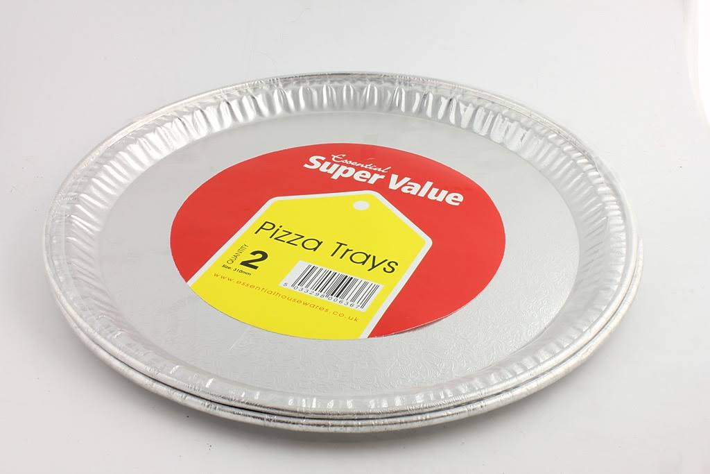 Essential Housewares Super Value Foil Pizza Trays, Pack of 2