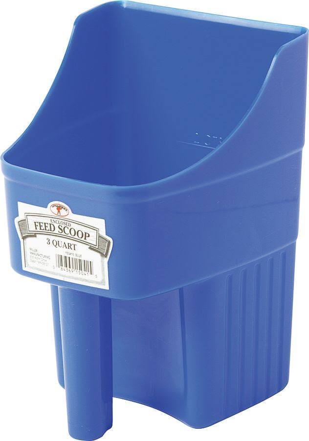 Little Giant Enclosed Feed Scoop - Blue, 3Qt