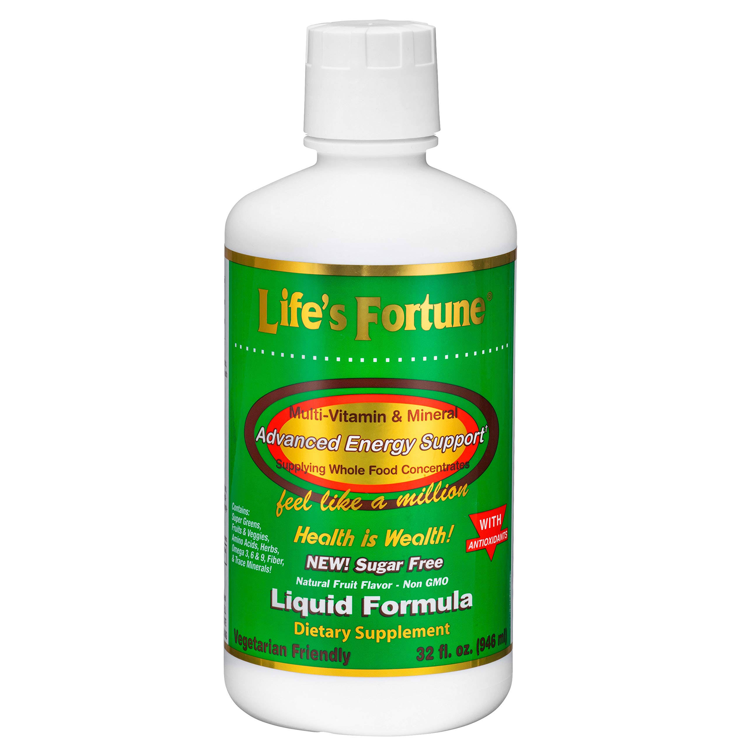 Lifes Fortune Multivitamin & Mineral (Liquid 32 Fl. oz.) All Natural E