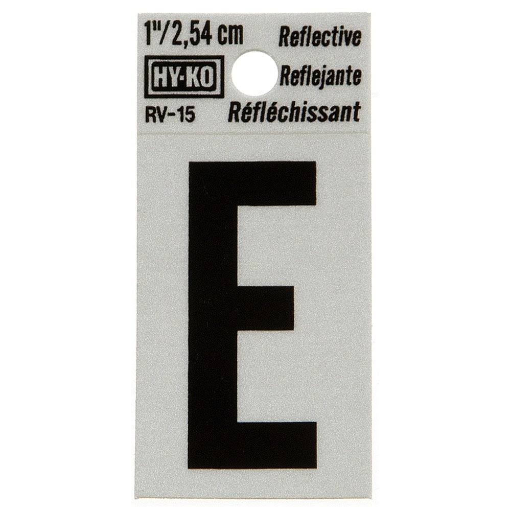Hy-Ko Vinyl 1 in. Reflective Adhesive Letter, E RV15-E Pack of 10