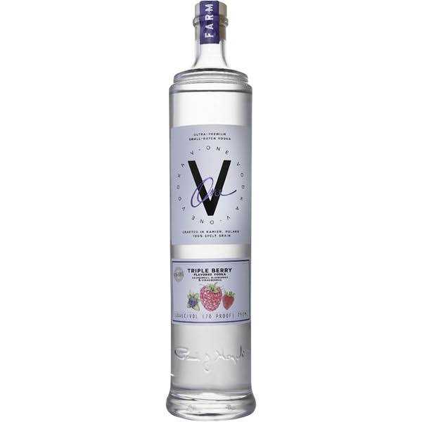 V One Vodka Triple Berry - 750 ml