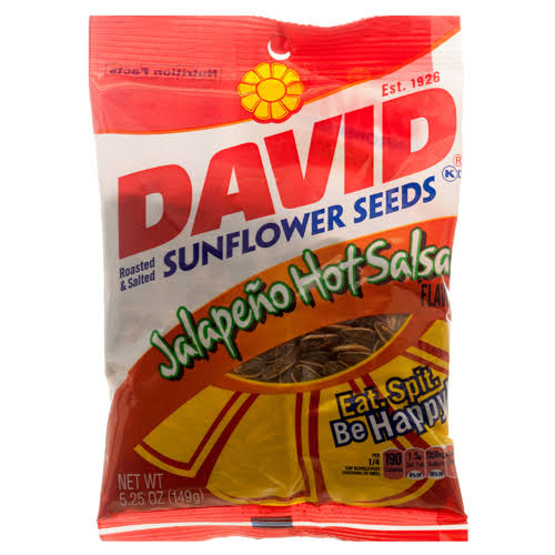 David Jumbo Sunflower Seeds - Jalapeño Hot Salsa Flavor, 5.25oz