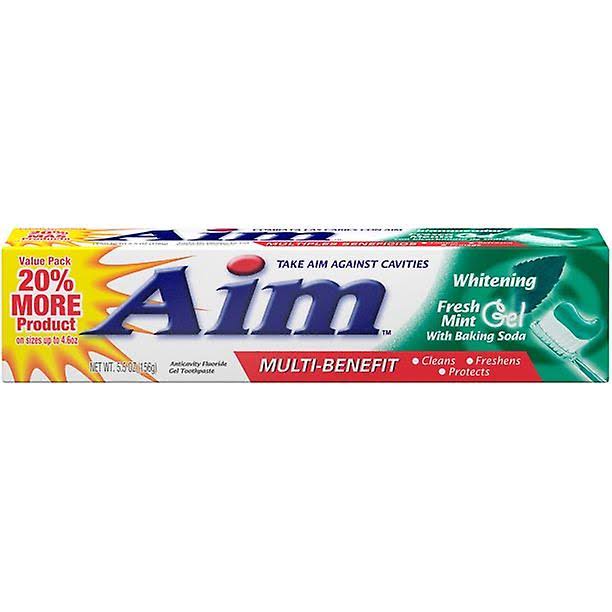 Aim Whitening Gel Toothpaste - 5.5oz, Fresh Mint