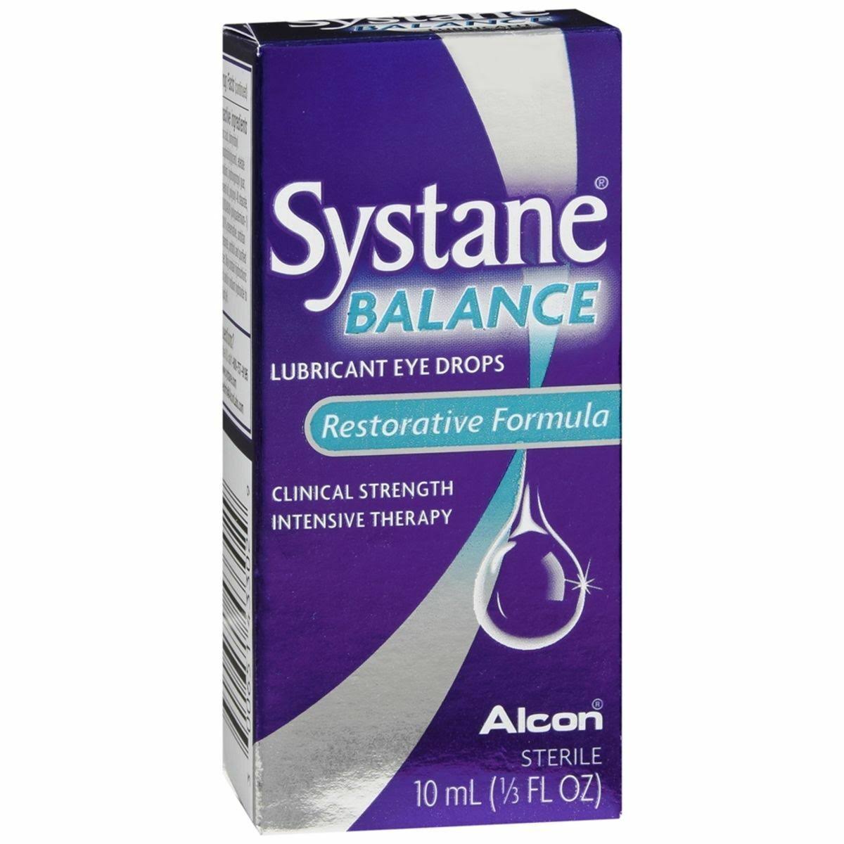 Alcon Systane Balance Lubricant Eye Drops - Restorative Formula, 10ml