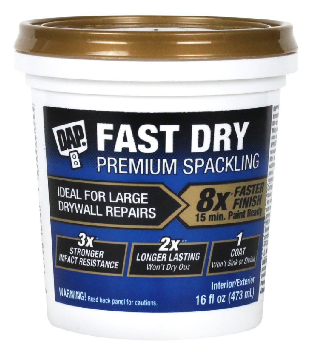 Dap 18440 Fast Dry Premium Spackling - White - 16 fl oz