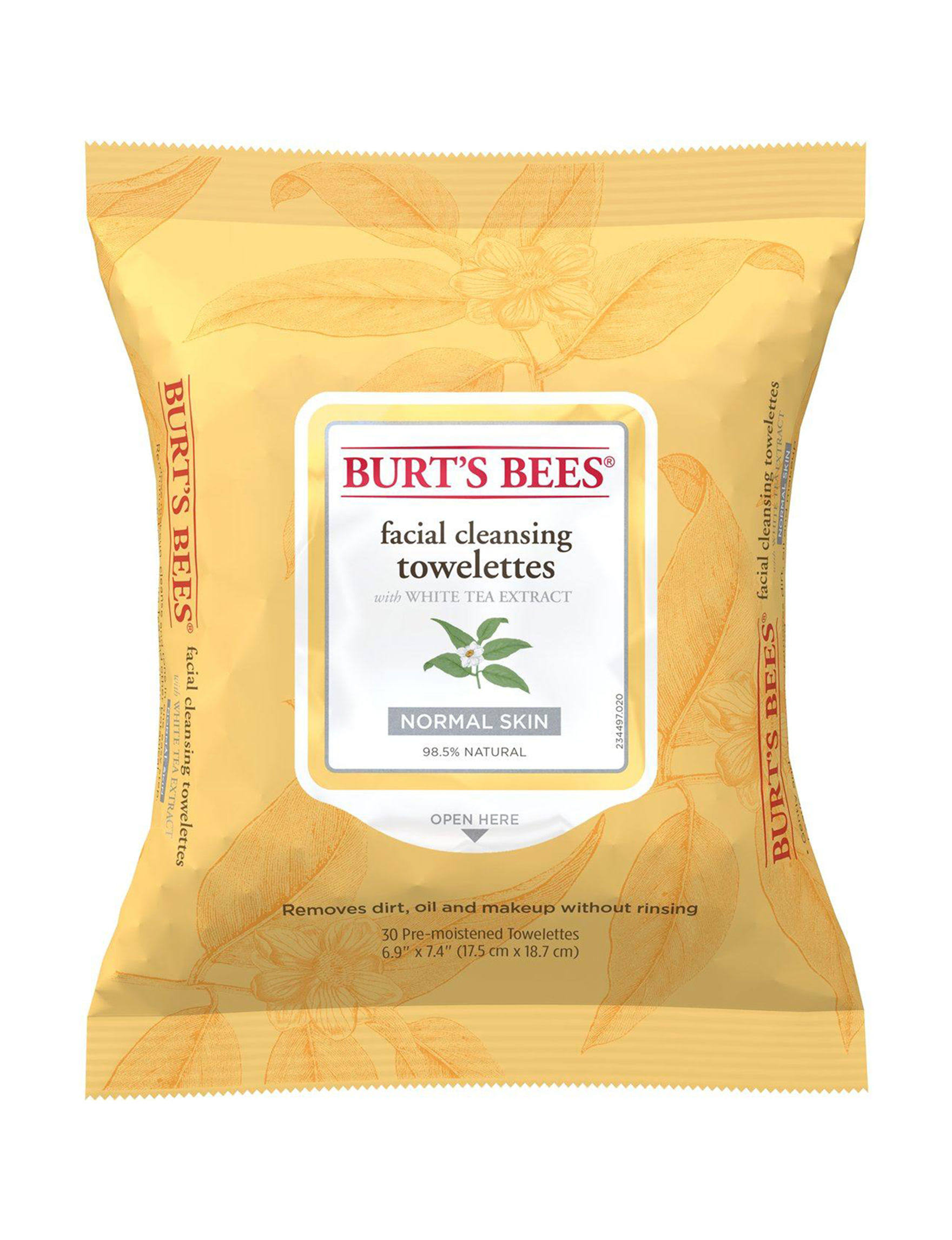 Burt's Bees Facial Cleansing Pre-Moistened Towelettes - 30 Pack