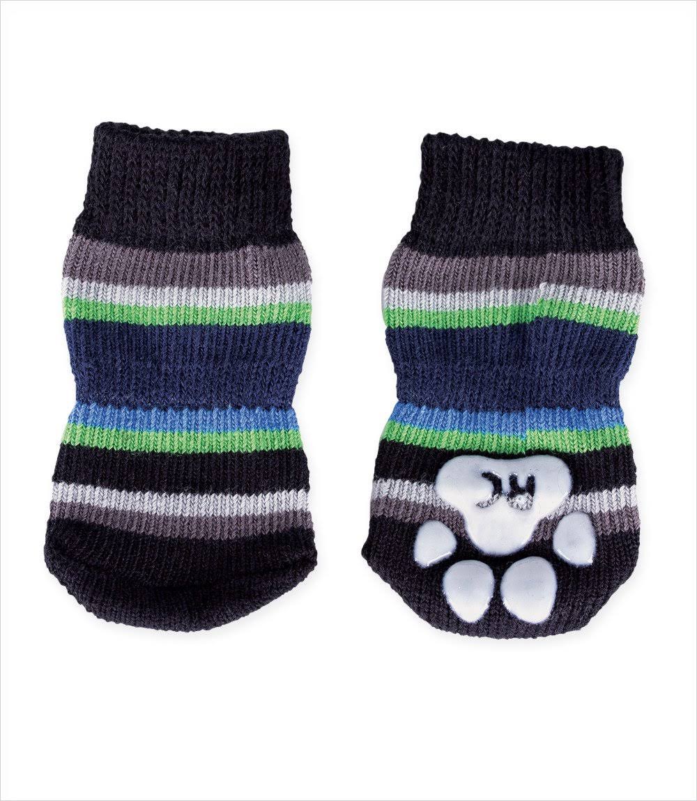 RC Pet Products Pawks Dog Socks - Blue Stripes, 2X Small