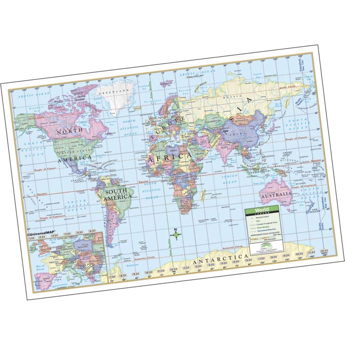 Universal Map 17130 World Folded Map - 40"x28"