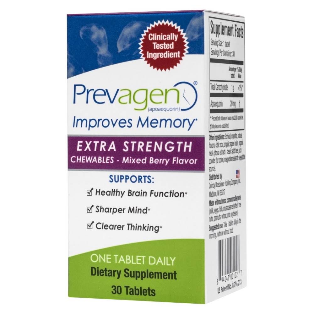 Prevagen Memory Chewable Tablets - Mixed Berry, 30 Count