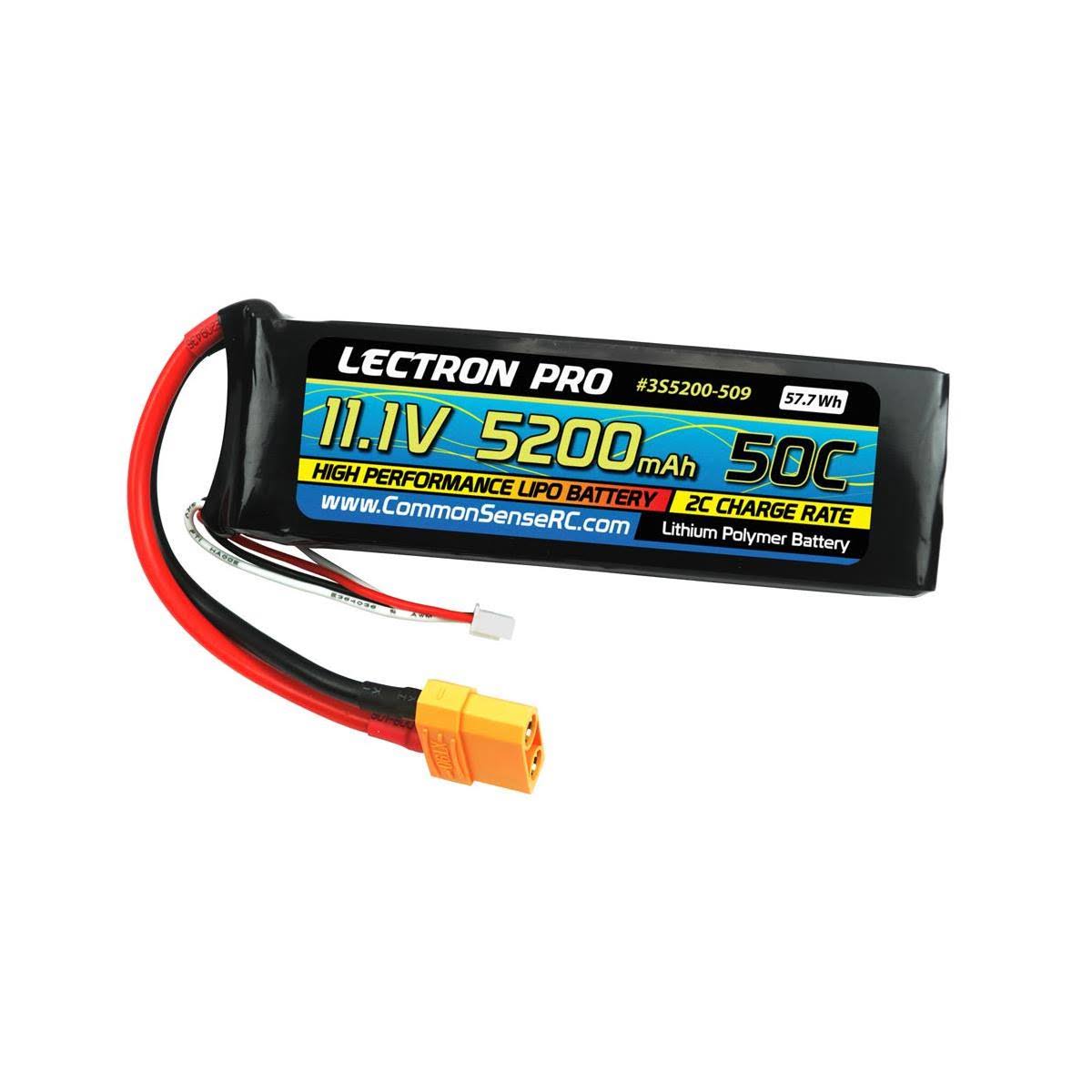 Lectron Pro 11.1v 5200mah 50c Lipo Battery Connector