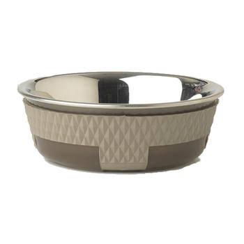 Kona Stainless Steel Dog Bowl - Taupe - 8.5" Diameter