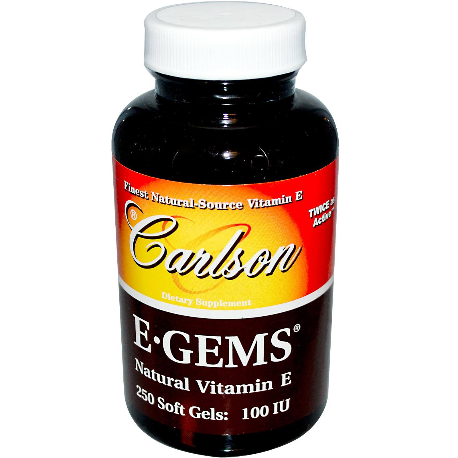 Carlson E-Gems Natural Vitamin E Softgels - x250